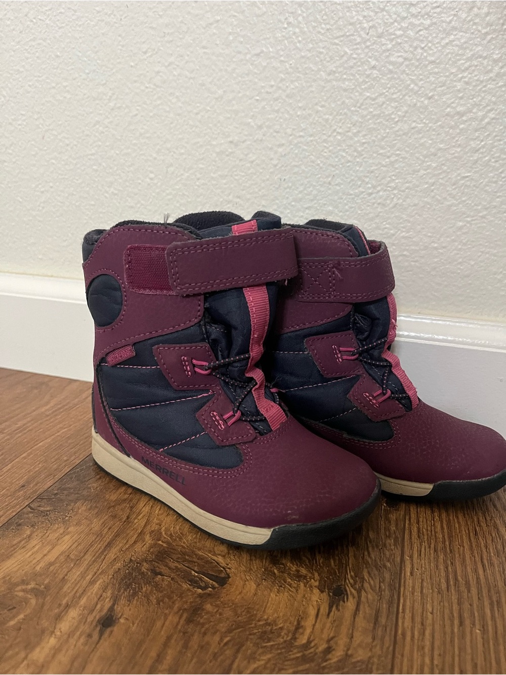 Merrell Little Kid's Snow Bank Jr Waterproof Boot navy berry